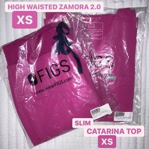 Figs Electric Orchid Scrubs Set XS